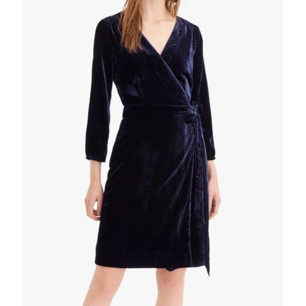 J. Crew velvet wrap dress!